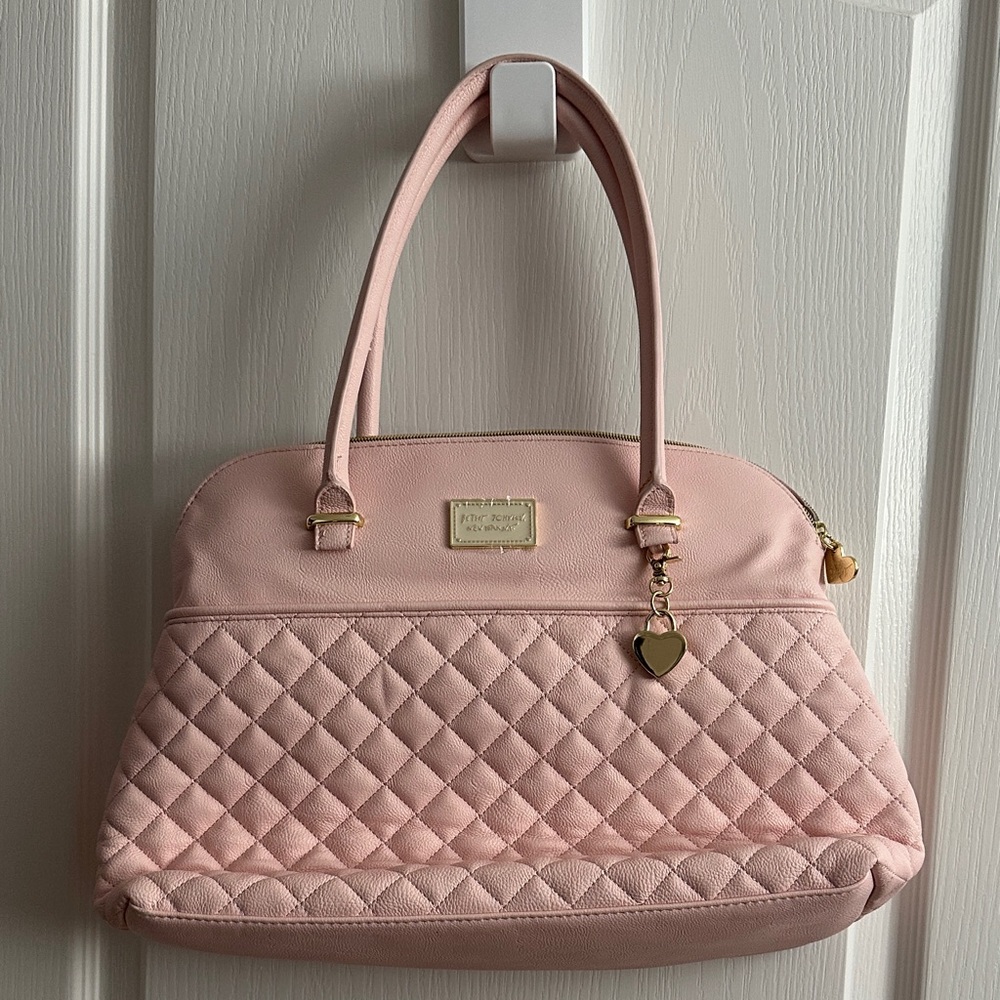 Betsey Johnson Pink Quilted Shoulder Bag